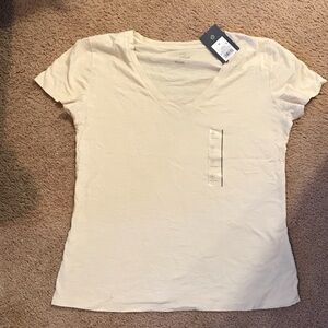 Universal Thread Women's Beige V-Neck Tee
